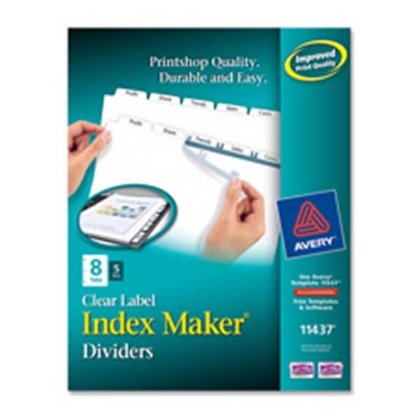 The Workstation Consumer Products Index Maker- Laser- Punched- 8-Tabs- White TH127406 - main